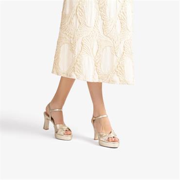 Unisa Onoa Platform High Heel Sandal - Gold Leather